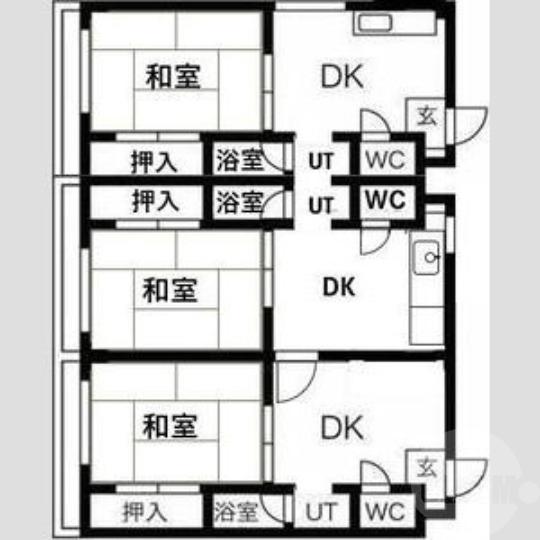 豊里の完工年月(1981年5月)築の賃貸マンションの間取り