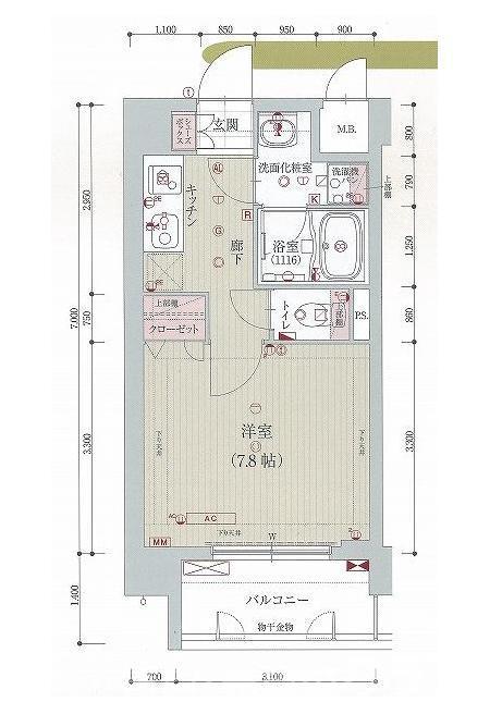 ベラジオ五条堀川Ⅲの間取り