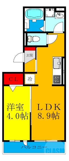 菅原の完工年月(2021年9月)築の賃貸アパートの間取り