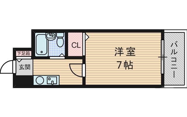 豊新の完工年月(1990年3月)築の賃貸マンションの間取り