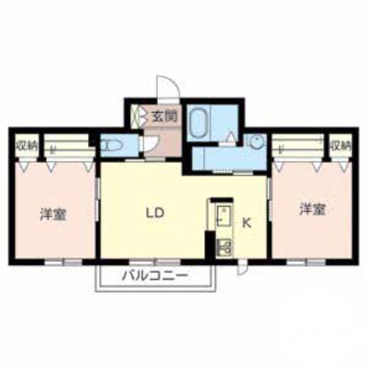 草尾の完工年月(2013年8月)築の賃貸アパートの間取り