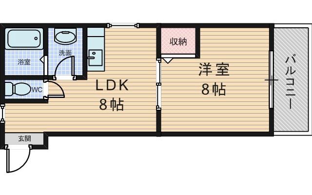 豊新の完工年月(2001年11月)築の賃貸マンションの間取り