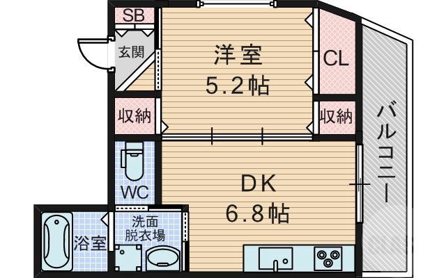 淡路の完工年月(2009年2月)築の賃貸マンションの間取り