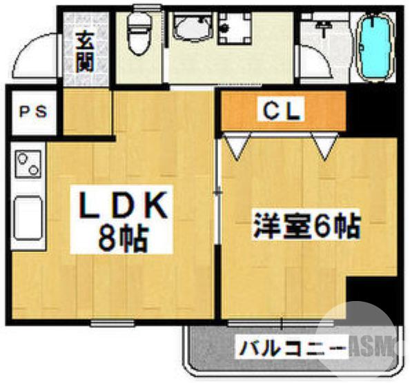 住吉橋町の完工年月(2011年8月)築の賃貸マンションの間取り