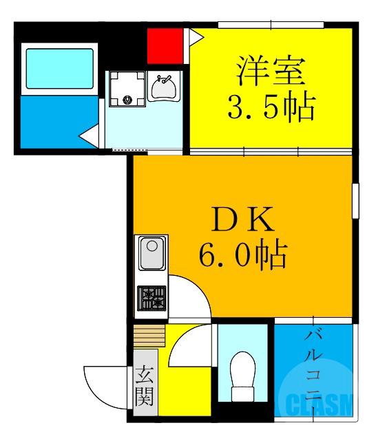 豊新の完工年月(2023年10月)築の賃貸アパートの間取り