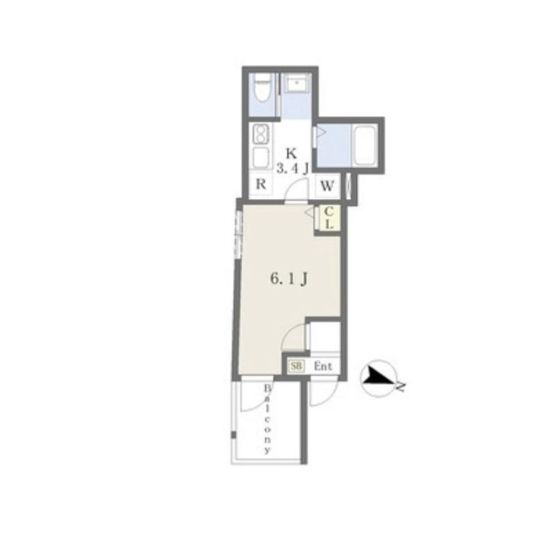 下新庄の完工年月(2024年6月)築の賃貸アパートの間取り