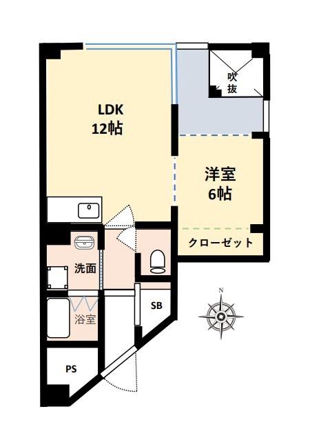 上新庄の完工年月(1987年1月)築の賃貸マンションの間取り