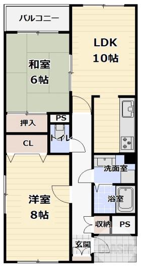 百舌鳥本町の完工年月(1992年7月)築の賃貸マンションの間取り