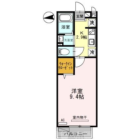 グランディール北栗栖B棟の間取り