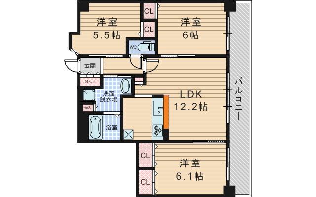 相川の完工年月(2017年6月)築の賃貸マンションの間取り