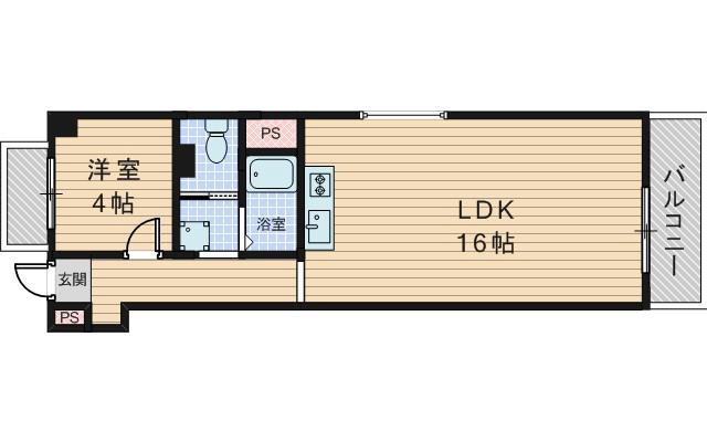 淡路の完工年月(1992年5月)築の賃貸マンションの間取り