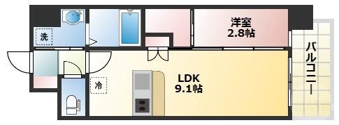 東三国の完工年月(2024年9月)築の賃貸マンションの間取り