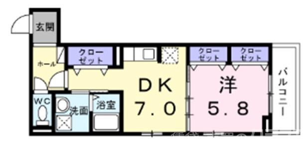 梅津東構口町アパートの間取り