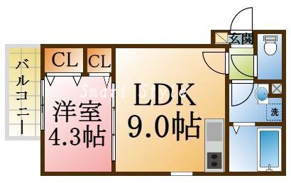 ジーメゾン神戸セレーナの間取り