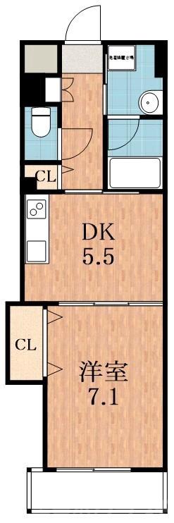 杭全の完工年月(2005年2月)築の賃貸マンションの間取り