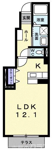 エコー桂の間取り