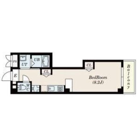今池町の完工年月(2017年1月)築の賃貸マンションの間取り