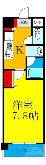 淡路の完工年月（2004年3月）築の賃貸マンションの間取り