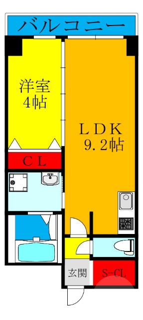 淡路の完工年月(2020年11月)築の賃貸マンションの間取り