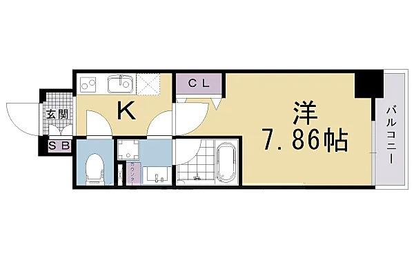 CAVANA九条烏丸(旧コスモスター京都)(カバナ九条烏丸)の間取り