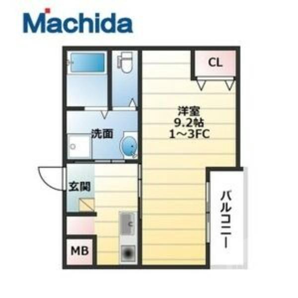菅原の完工年月(2017年1月)築の賃貸マンションの間取り