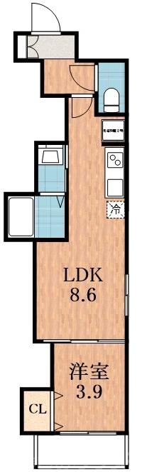 庭井の完工年月(2026年1月)築の賃貸アパートの間取り