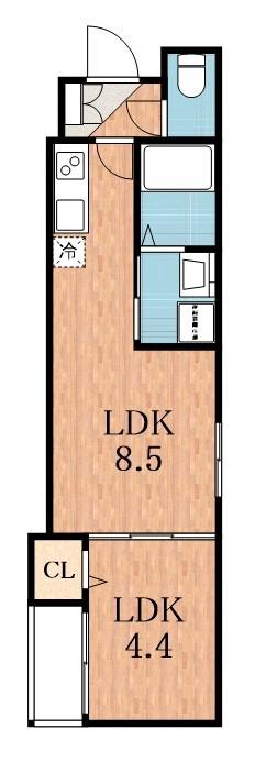 庭井の完工年月(2026年1月)築の賃貸アパートの間取り