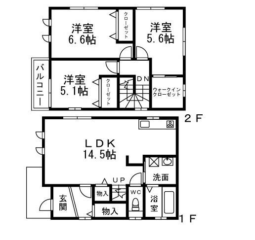 一津屋の完工年月(2018年7月)築の賃貸一戸建ての間取り