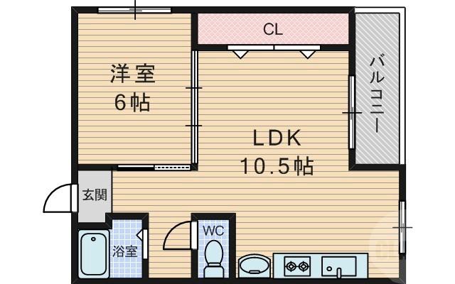 豊里の完工年月(1973年3月)築の賃貸マンションの間取り