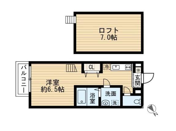 老松町の完工年月(2011年12月)築の賃貸アパートの間取り