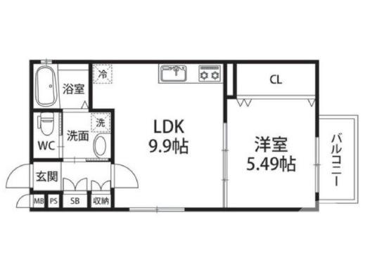 鳳北町の完工年月(2018年3月)築の賃貸アパートの間取り