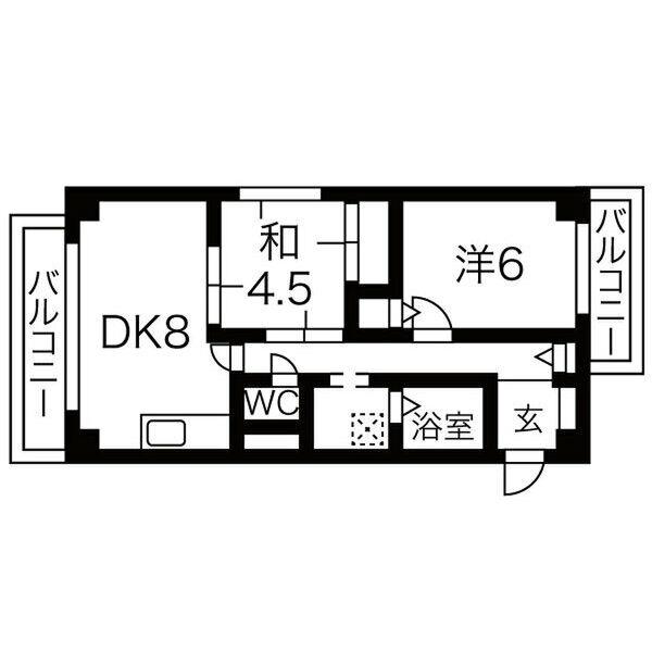 豊里の完工年月(1993年12月)築の賃貸マンションの間取り