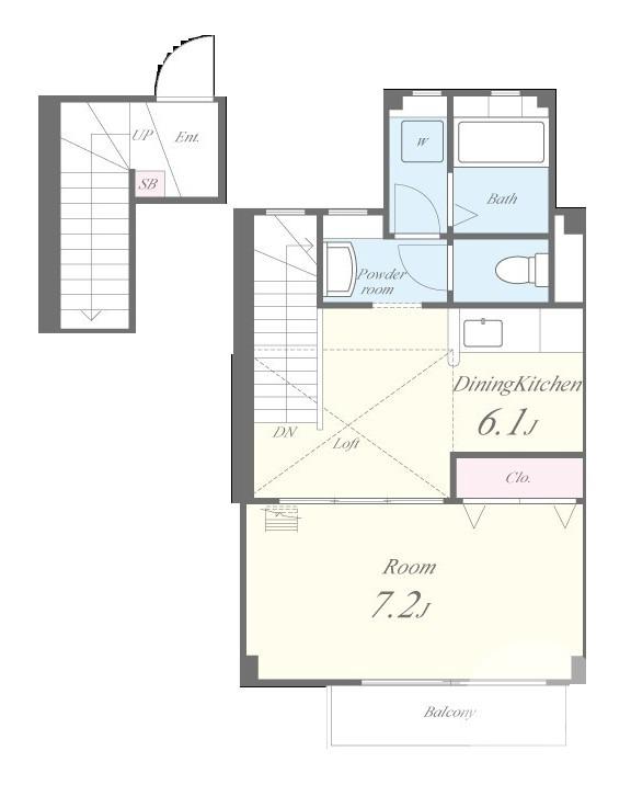 小阪の完工年月(2005年3月)築の賃貸アパートの間取り