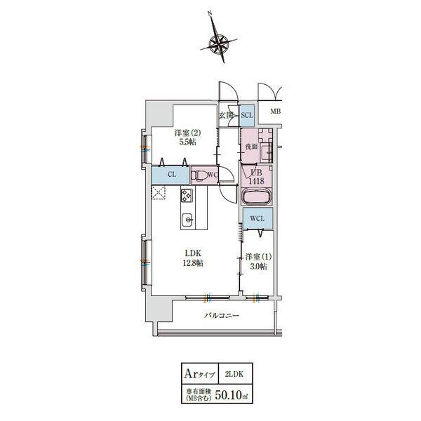 西淡路の完工年月(2026年1月)築の賃貸マンションの間取り