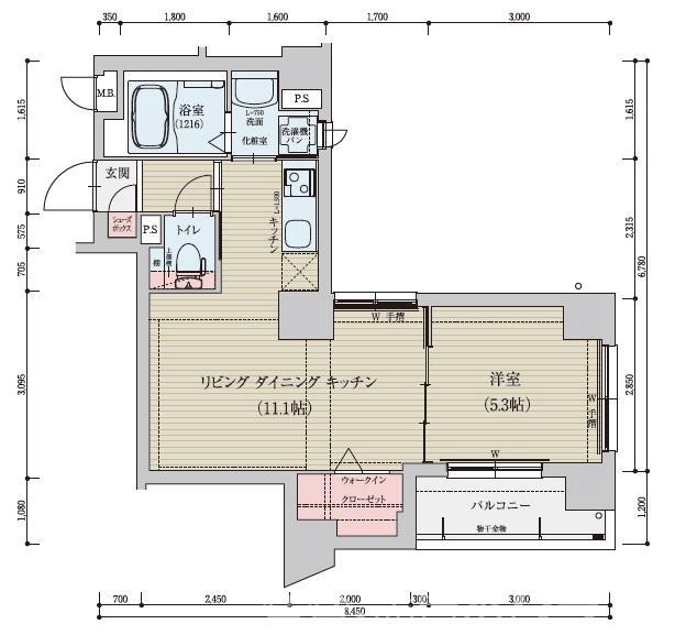 ベラジオ京都烏丸十条の間取り