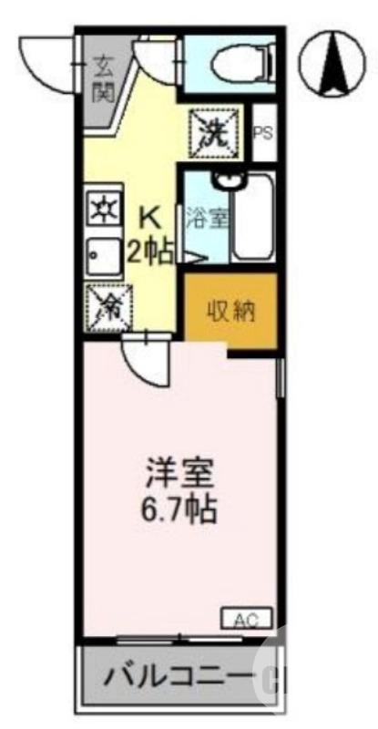 金岡町の完工年月(1999年9月)築の賃貸マンションの間取り