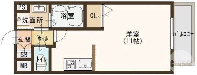 長曽根町の完工年月(2007年2月)築の賃貸マンションの間取り