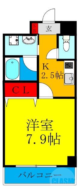 東淡路の完工年月(2015年12月)築の賃貸マンションの間取り