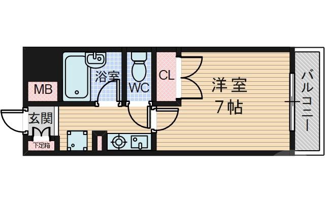 東中島の完工年月(1999年4月)築の賃貸マンションの間取り