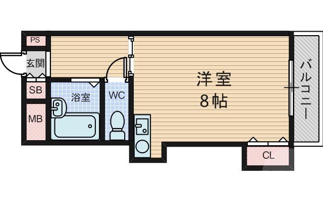 東中島の完工年月(1990年10月)築の賃貸マンションの間取り