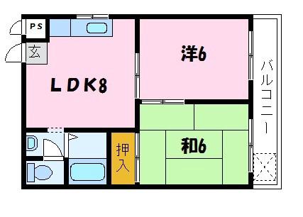 シャトーレジデント寝屋の間取り