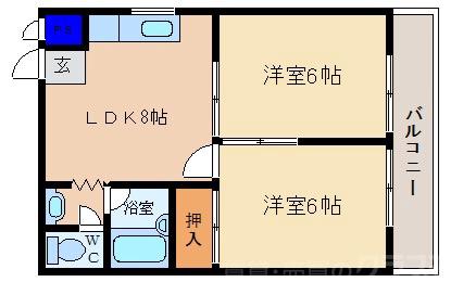 シャトーレジデント寝屋の間取り