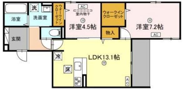東御旅町の完工年月(2024年9月)築の賃貸アパートの間取り