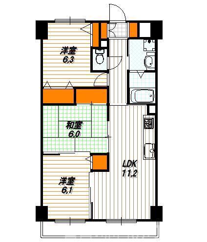 グランディール堀川の間取り
