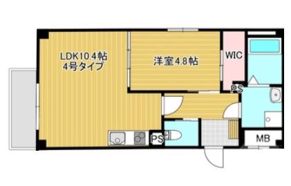 春日の完工年月(2025年12月)築の賃貸マンションの間取り