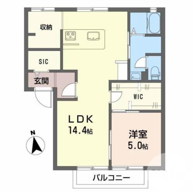 鳳南町の完工年月(1995年8月)築の賃貸アパートの間取り