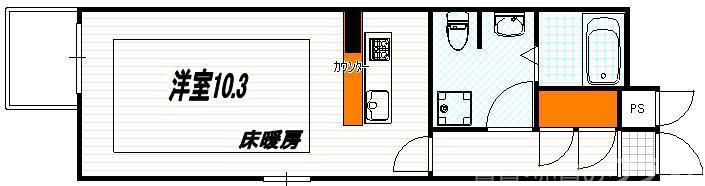 グランコスモ今出川の間取り