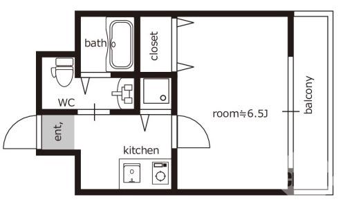 金岡町の完工年月(2004年11月)築の賃貸マンションの間取り
