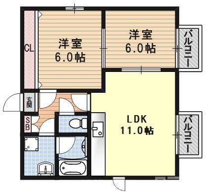 スクエアコートの間取り