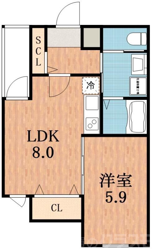 喜連の完工年月(2026年3月)築の賃貸アパートの間取り